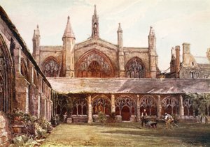 De kloosters, New College door John Fulleylove
