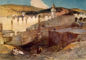 De Moskee in Hebron Boven de Grot van Machpelah, 1902 door John Fulleylove