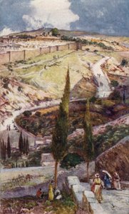 Het noordoostelijke einde van Jeruzalem en Mizpah, vanaf de Olijfberg door John Fulleylove