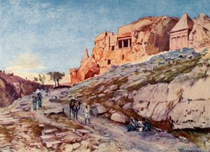 De Rotsgraven van de Vallei van Josafat, 1902 door John Fulleylove