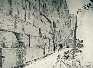 De Muur van de Klaagplaats, 1902 door John Fulleylove
