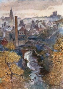 Het water van Leith vanaf Dean Bridge door John Fulleylove