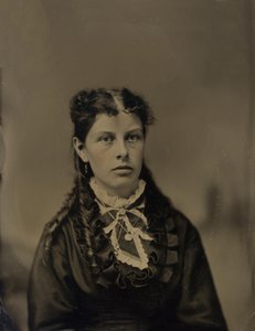 Portret van een vrouw, ca. 1870 door John G Ellinwood