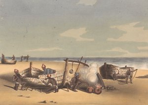 Bouwen en repareren van Masoola-boten