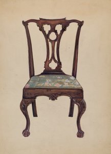 Chippendale zijstoel