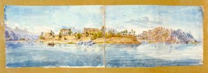 Landschap, Egypte, 19e eeuw door John Gardner Wilkinson