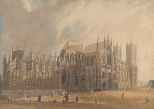 Noordoostelijk uitzicht op Westminster Abbey