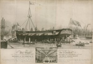 De kapel voor zeelieden, opgericht 18 maart 1818 en afgemeerd bij Wapping door John Gendall
