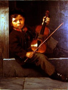 De Jonge Violist door John George Brown