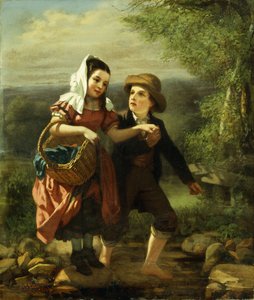 De picknick, 1861 door John George Brown