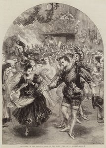 Kerstmis in de Baroniale Hal in de Oude Tijd door John Gilbert