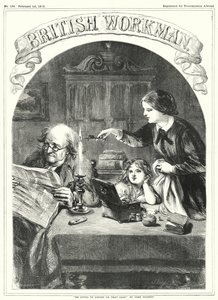 "Hij hield ervan om op dat blad te blijven hangen" (gravure) door John Gilbert