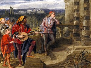 Illustratie voor De twee edellieden van Verona door William Shakespeare door John Gilbert