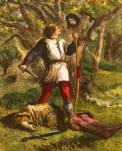 Robin Hood en Guy van Gisborne door John Gilbert