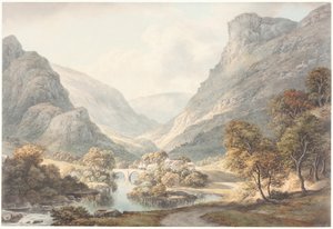 Gezicht op Dovedale door John Glover