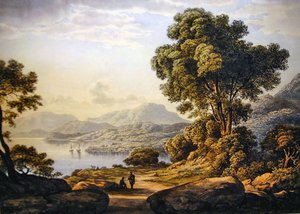 Uitzicht in het Lake District door John Glover