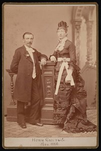 Portret van Henry Gass 1835-1884 en vrouw Emma Dibble, november 1880 door John Goldin
