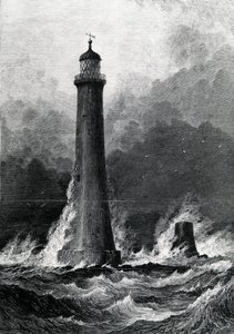 Het voorgestelde nieuwe Eddystone Lighthouse, illustratie uit 
