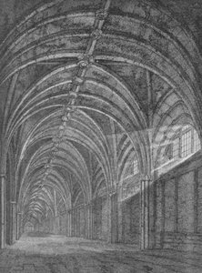 Oostelijke klooster van St. Bartholomews Priory, West Smithfield, City of London, ca. 1805