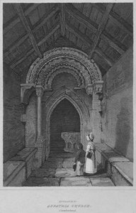Ingang van de Aspatria-kerk, Cumberland, 1814