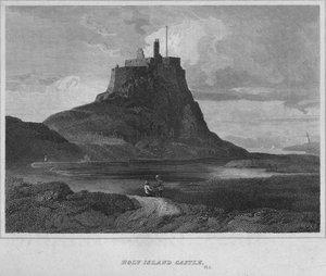 Holy Island kasteel, 1814 door John Greig