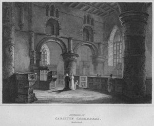 Interieur van de Kathedraal van Carlisle, Cumberland, 1814 door John Greig
