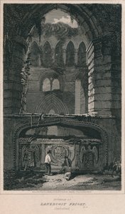 Interieur van Lanercost Priory. Cumberland, 1814 door John Greig