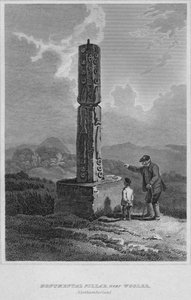 Monumentale Zuil, bij Wooler, Northumberland, 1814