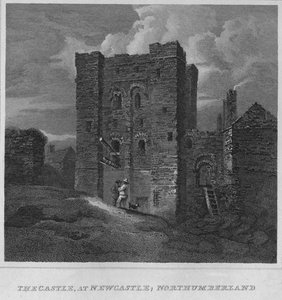 Het kasteel, in Newcastle, Northumberland, 1814 door John Greig