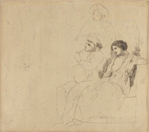 Studie voor "De rustieke dansers"