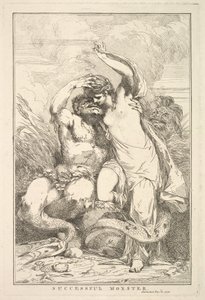 Succesvol Monster uit Vijftien Etsen Gewijd aan Sir Joshua Reynolds, 8 december 1778 door John Hamilton Mortimer