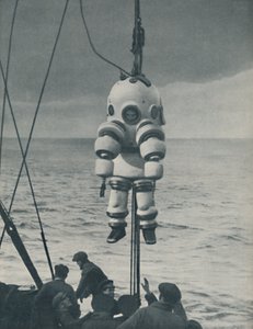 De Eeuwige Strijd Tegen de Zee: Gepantserde Behuizing voor de Diepzeeduiker, ca. 1935 door John Hammerton