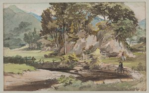 Een tuin in Brathay, 1812 door John Harden