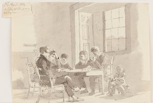 Jongens die lezen in Storrs, Elterwater, 1814