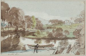 Brathay Hall vanuit het oosten, Lake District, Cumbria, 1810 door John Harden