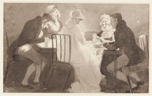 Groep aan een tafel, 1806 door John Harden