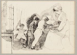 Jessy, Robert, Joseph en Sophie, 1818 door John Harden