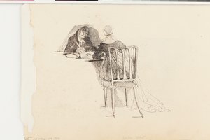 Man en Vrouw Schrijven aan een Tafel