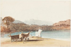 Picknick onder schuilplaats bij Lake Windermere, 1822