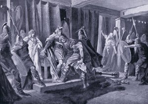 Poging tot moord op koning Edwin van Northumbria AD 626 door John Harris Valda