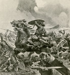 Romeinen vechten met het leger van Hannibal door John Harris Valda
