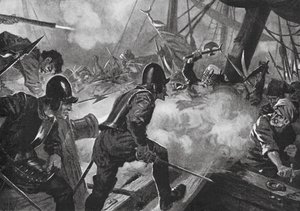 De slag bij Lepanto door John Harris Valda