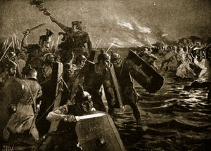 De Romeinse aanval op Anglesey door John Harris Valda