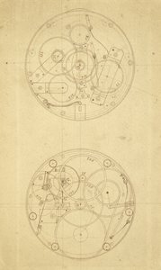 De beweging van H.4, een lengtegraad tijdmeter ontworpen en getekend door John Harrison, c.1760-72