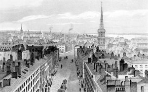 Liverpool vanaf het Stadhuis, kijkend naar het zuiden, gegraveerd door John Rogers, c.1830 door John Harwood