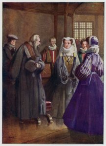 Presbyteriaanse hervormer John Knox ontmoet Mary, Queen of Scots