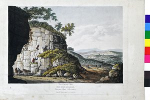 Vrije Steengroeven. Uitzicht nabij Bath, Somersetshire