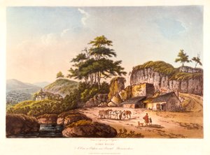 Kalkovens. Een uitzicht op Clifton bij Bristol, Gloucestershire