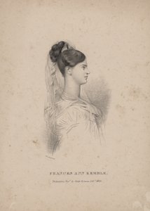 Frances Ann Kemble, litho door Childs und Inman door John Hayter