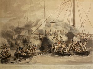 De roeiboten van de Quebec, Raven, Exertion en Redbreast, Alert en Princess Augusta, 1811